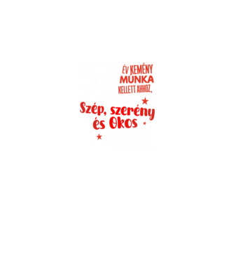 57 év kemény munka kellett minta fekete pólón