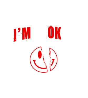 i'm broken póló minta fehér pólón