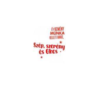 49 év kemény munka kellett minta fekete pólón