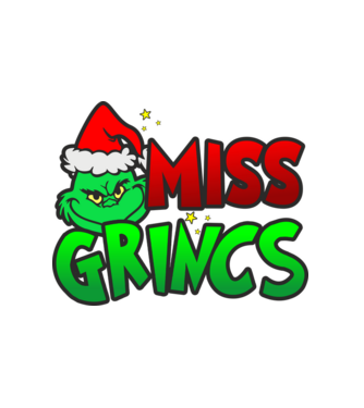 Miss grincs minta fehér pólón
