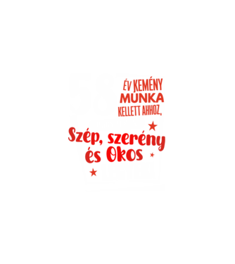 58 év kemény munka kellett minta fekete pólón