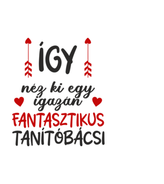 Így néz ki egy igazán fantasztikus tanítóbácsi minta fehér pólón