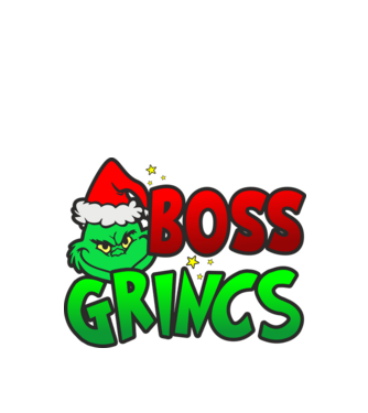 Boss Grincs minta fekete pólón