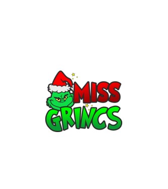 Miss grincs minta fekete pólón