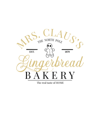Mrs. Claus gingerbread bakery minta fehér pólón