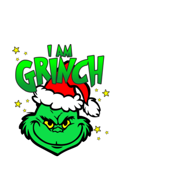 I am Grinch minta fekete pólón