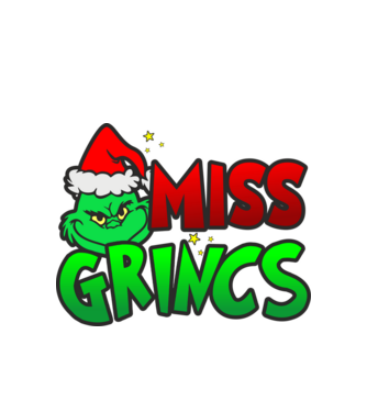 Miss grincs minta fehér pólón