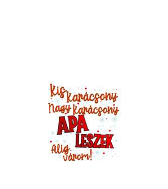 Apa leszek! minta fekete pólón