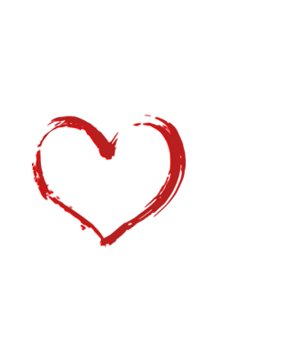 Anya - szívben minta fekete pólón