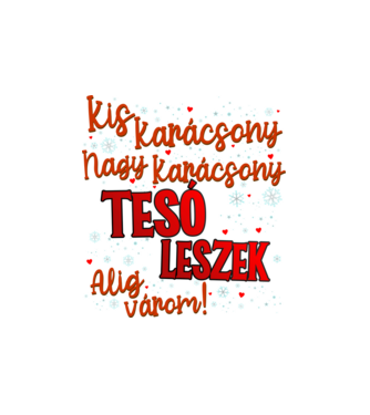 Tesó leszek! minta fehér pólón