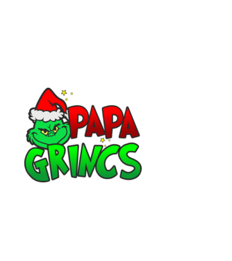 Papa grincs minta fekete pólón