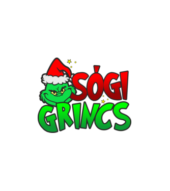 Sógi grincs minta fehér pólón