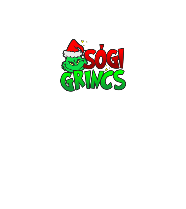 Sógi grincs minta fekete pólón