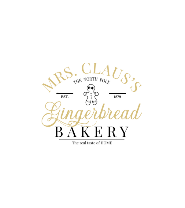 Mrs. Claus gingerbread bakery minta fehér pólón