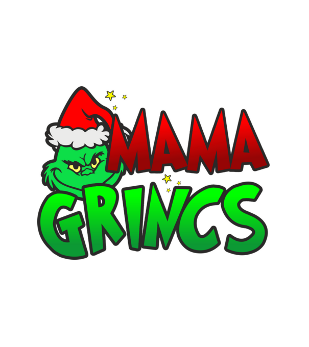 Mama grincs minta fehér pólón