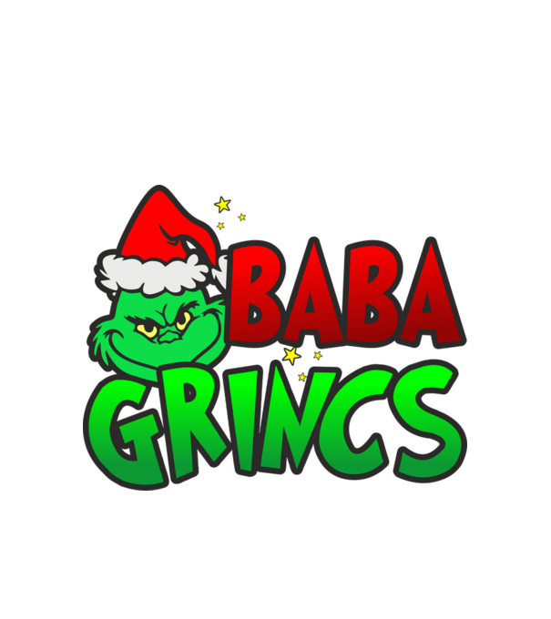 Baba grincs minta fehér pólón