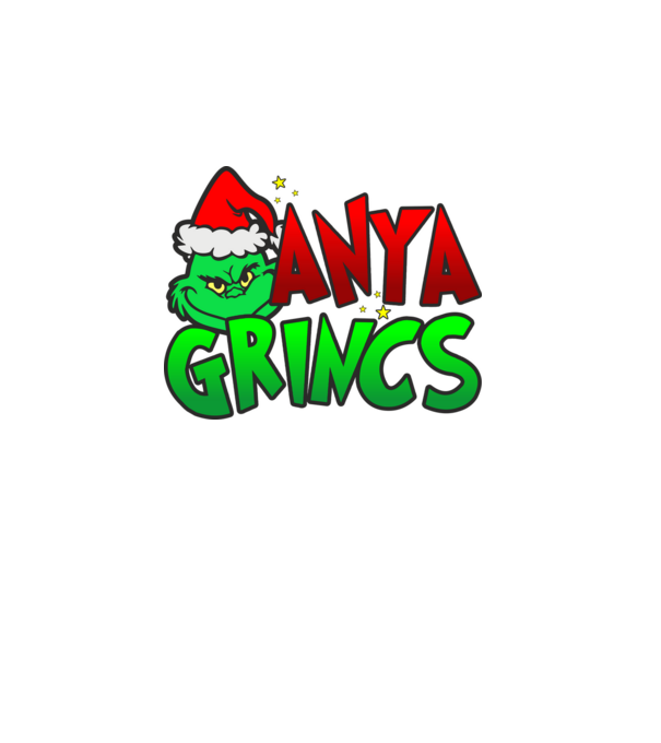 Anya grincs minta sötétkék pólón