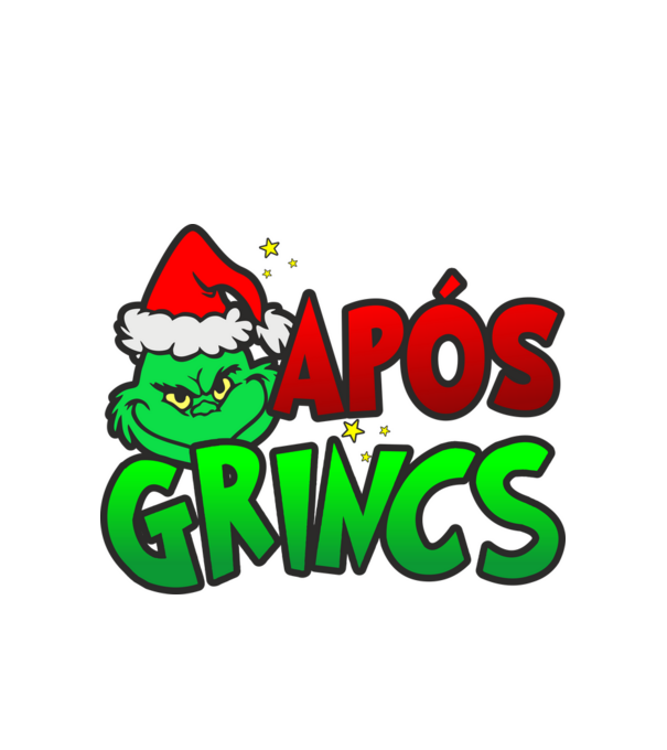 Após grincs minta fehér pólón