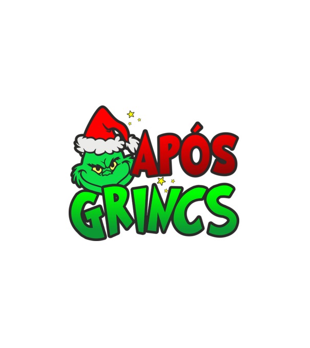 Após grincs minta fehér pólón