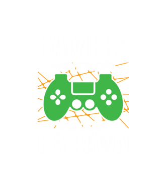 Gamers minta fekete pólón