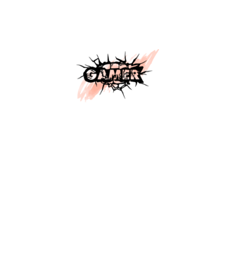 Gamer-75 minta fehér/piros pólón