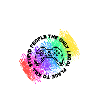 Gamer-107 minta fehér pólón