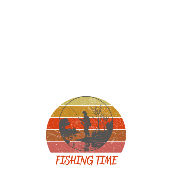 FISHING TIME minta fekete pólón