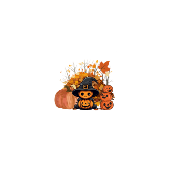 Halloween tökfej minta fekete pólón