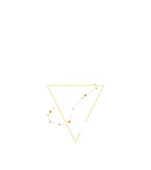 Skorpió horoszkóp jellemzőkkel minta fekete pólón