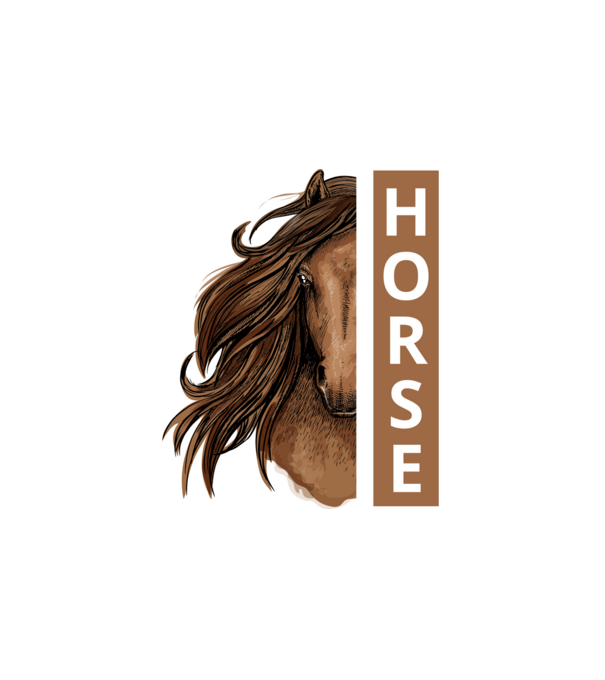 Horse minta fehér pólón