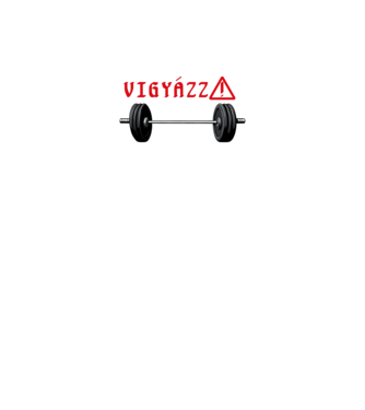 Vigyázz! gyúrós póló minta szürke pólón