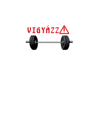 Vigyázz! gyúrós póló minta szürke pólón