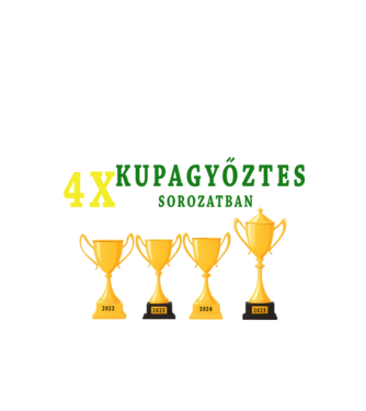4x Kupagyőztes sorozatban minta fekete pólón