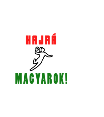 Hajrá, magyarok! Női kézilabda minta minta piros pólón