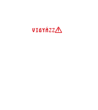 Vigyázz! futós póló - sötét minta fekete pólón