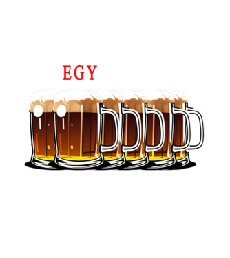 Csak EGY sör..., de az minta fehér pólón