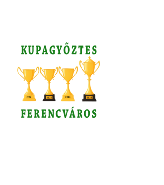 Kupagyőztes Ferencváros minta fekete pólón
