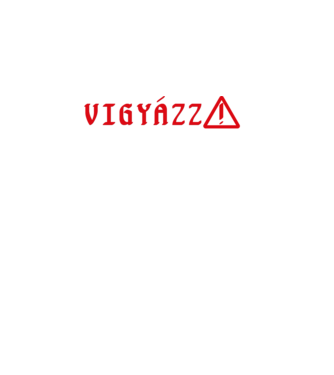 Vigyázz! futós póló - sötét minta fekete pólón