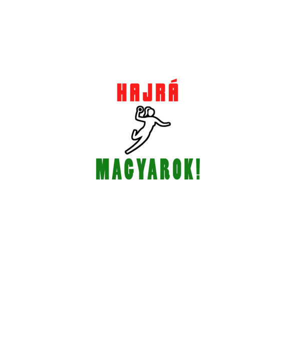 Hajrá, magyarok! Női kézilabda minta minta fekete pólón