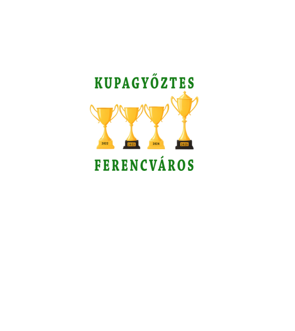 Kupagyőztes Ferencváros minta fehér pólón