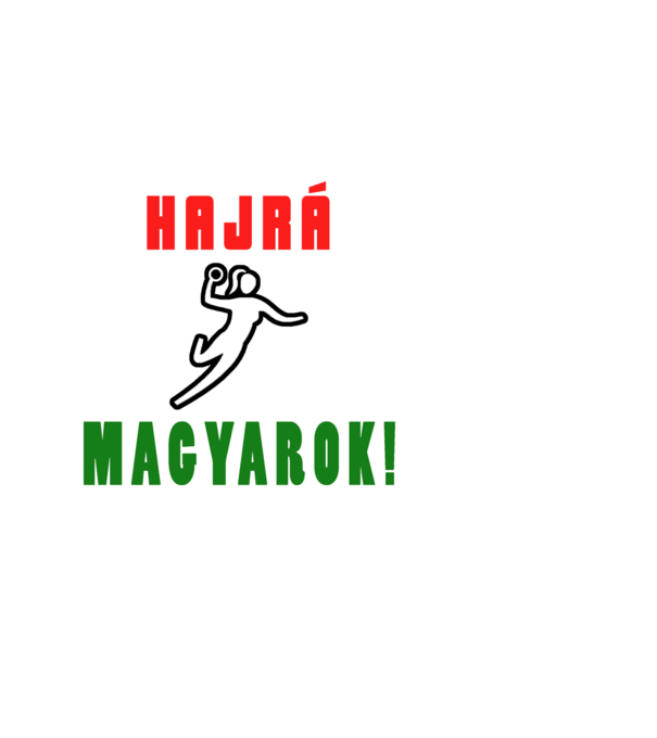 Hajrá, magyarok! Női kézilabda minta minta piros pólón