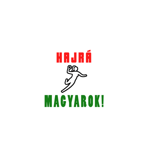 Hajrá, magyarok! Női kézilabda minta minta fekete pólón