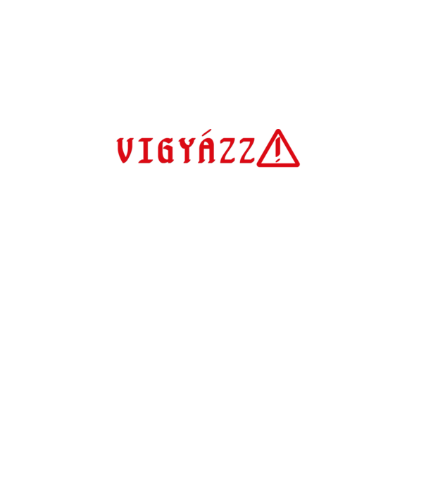 Vigyázz! futós póló - sötét minta szürke pólón