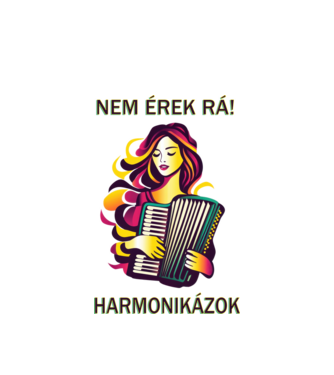 Nem érek rá, harmonikázok minta fehér pólón