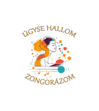 zongorázom minta fehér pólón