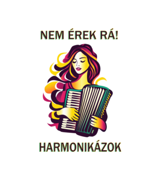Nem érek rá, harmonikázok minta fehér pólón
