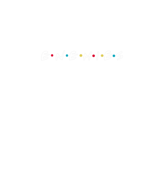 enemies fehér minta fekete pólón