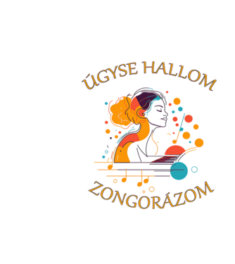 zongorázom minta világoskék pólón