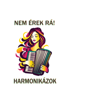 Nem érek rá, harmonikázok minta világoskék pólón