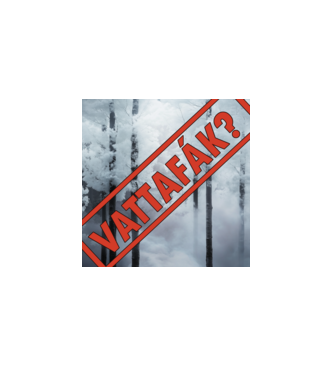Vattafák minta fekete pólón
